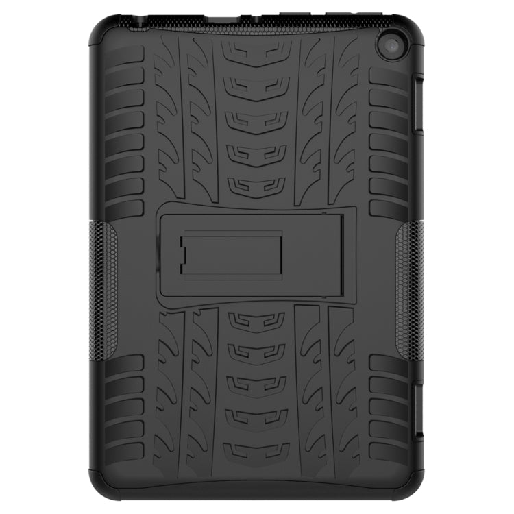 Funda Protectora para Amazon Fire HD 8 (2020) TPU + PC Textura Neumáticos Soporte (Negro)