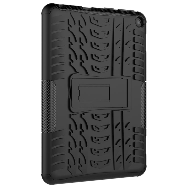 Funda Protectora para Amazon Fire HD 8 (2020) TPU + PC Textura Neumáticos Soporte (Negro)