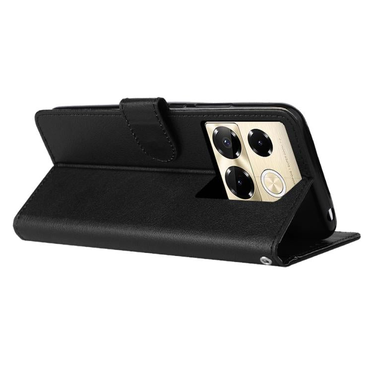 Funda de Cuero Multifuncional para Teléfono Infinix Note 40 Pro 5G / 4G / 40 Pro+ 5G con 3 Ranuras para Tarjetas (Negro)