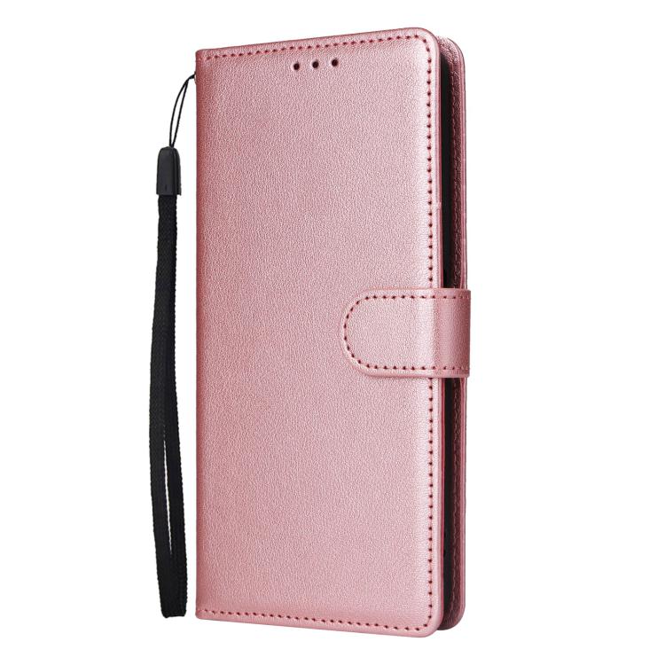Funda de cuero multifuncional con 3 ranuras para tarjetas para Infinix Hot 40/40 Pro (oro rosa)