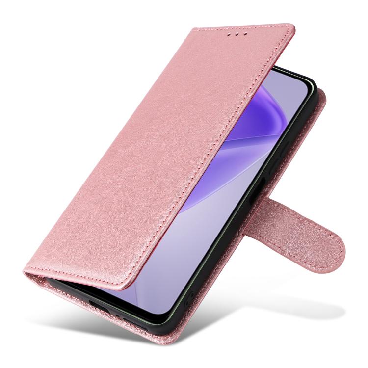 Funda de cuero multifuncional con 3 ranuras para tarjetas para Infinix Hot 40/40 Pro (oro rosa)