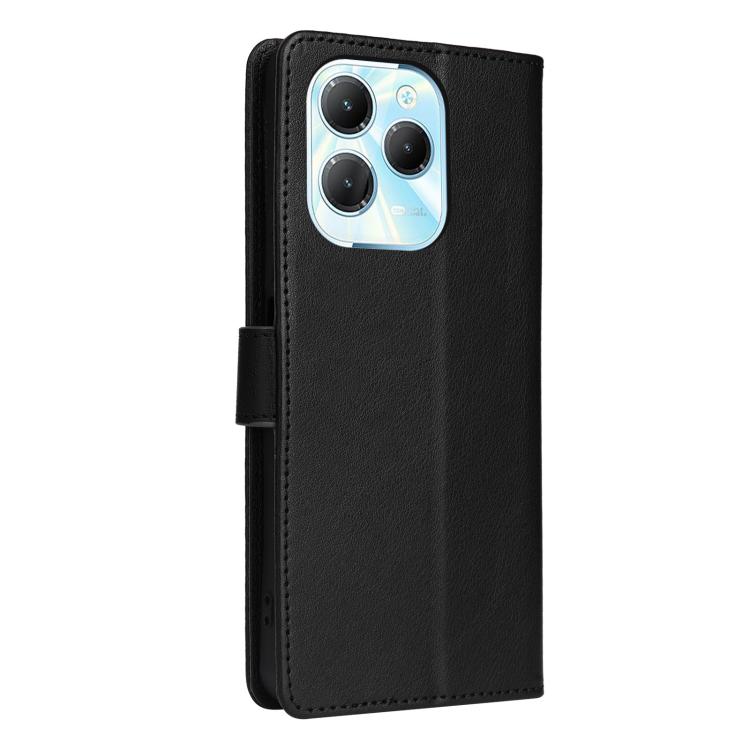 Funda de cuero multifuncional con 3 ranuras para tarjetas para Infinix Hot 40/40 Pro (negra)