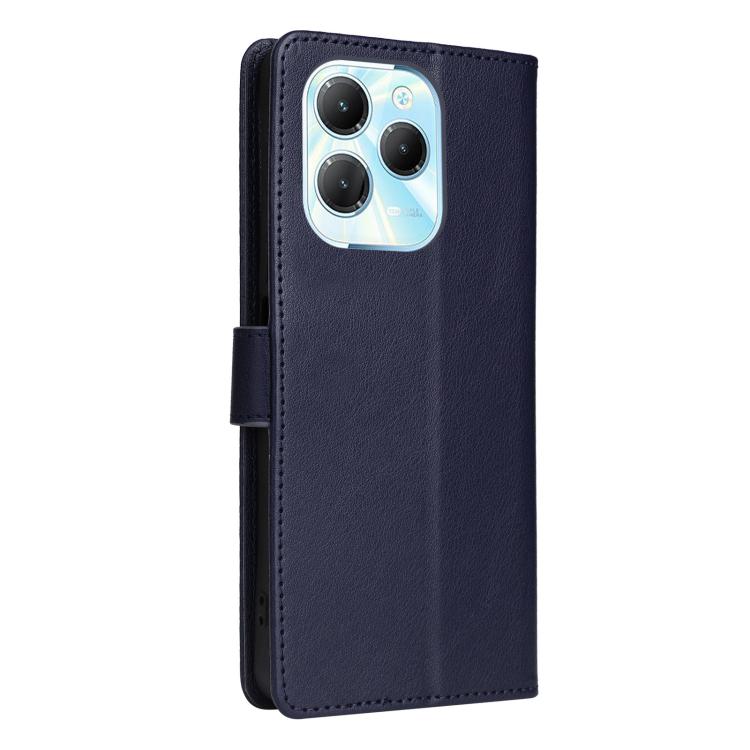 Funda de cuero multifuncional con 3 ranuras para tarjetas para Infinix Hot 40/40 Pro (azul oscuro)