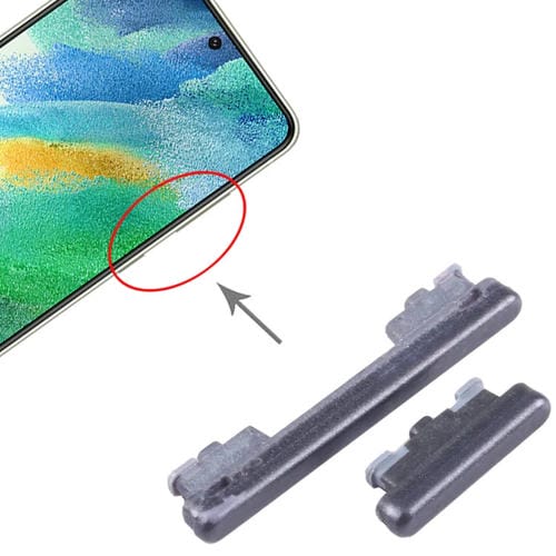 Einschalttaste und Lautstärke Samsung Galaxy S21 FE 5G SM-G990 (10 Stück) (Schwarz)