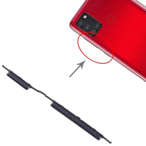 Ein- / Ausschalttasten und Lautstärketasten Samsung Galaxy A21s SM-A217 (10 Stück) (Schwarz)
