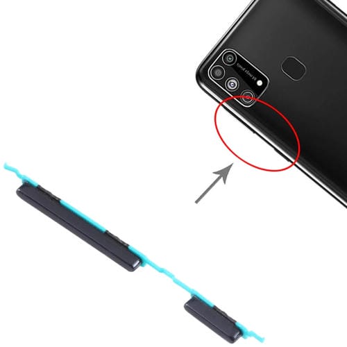 Power and Volume Buttons Samsung Galaxy M31 SM-M315 (Black) Pack of (10 Pieces)