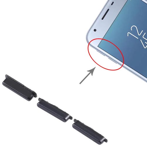 Ein- / Lautstärketasten Samsung Galaxy J3 SM-J330 (Schwarz) - Packung mit (10 Stück)