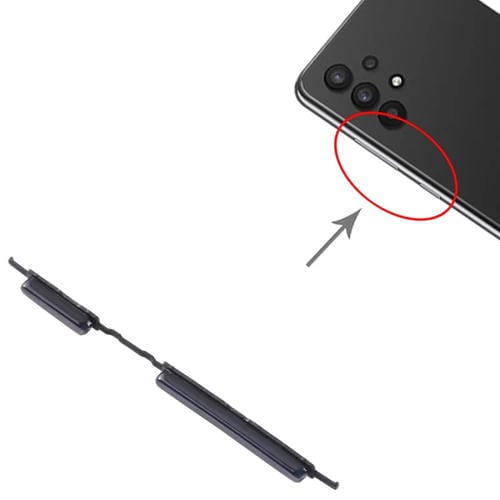 Power and Volume Buttons Samsung Galaxy M32 (SM-M325) - (10 Pieces) (Black)