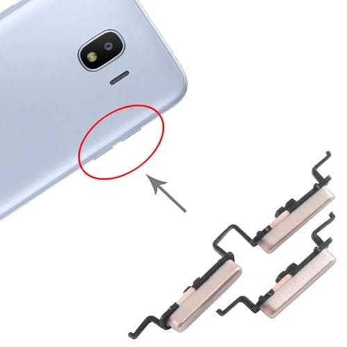 Boutons Samsung Galaxy J4 SM-J400 Power et Volume (Doré) - Pack (10 pièces)