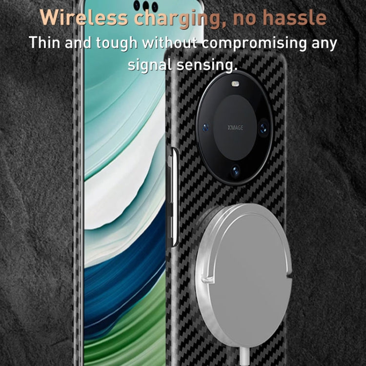 Funda Magnética Huawei Mate 60 Pro a Prueba de Golpes Fibra de Carbono (Negro Gris)