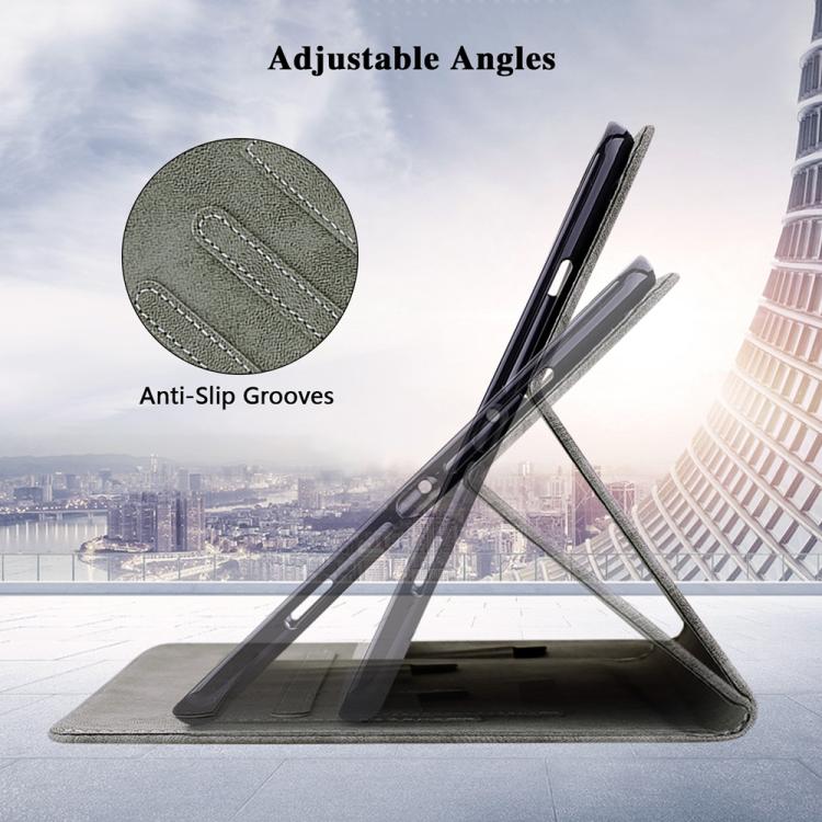 Funda de cuero con tapa y estampado de tigre para Redmi Pad 2 / Redmi Pad SE 11 2025 (gris)
