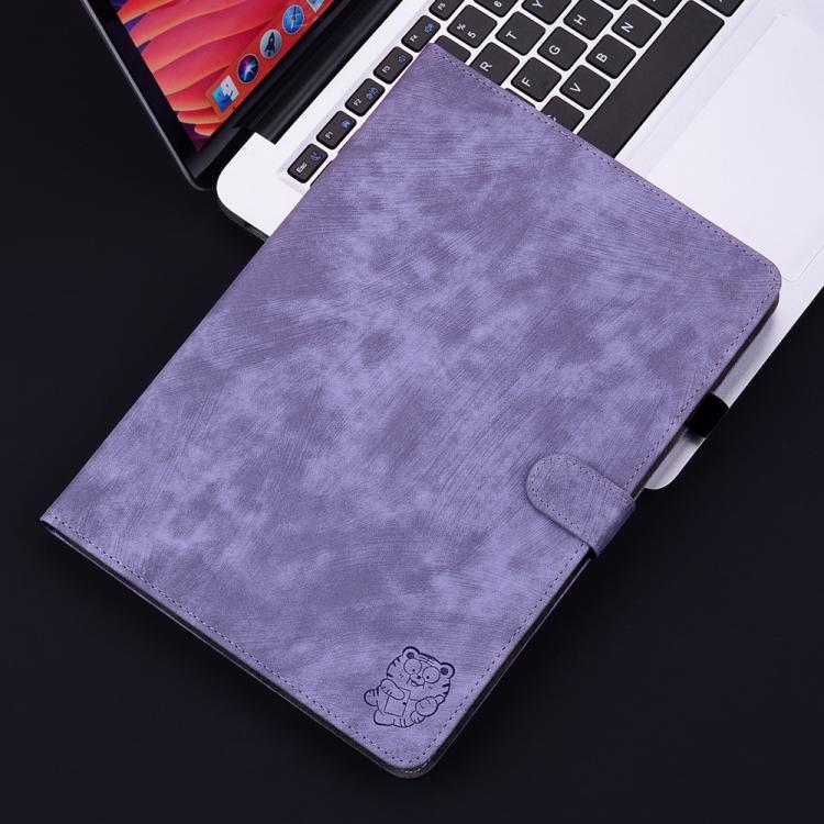 Funda de cuero con tapa y estampado de tigre para Xiaomi Redmi K Pad de 8,8 pulgadas (morado)