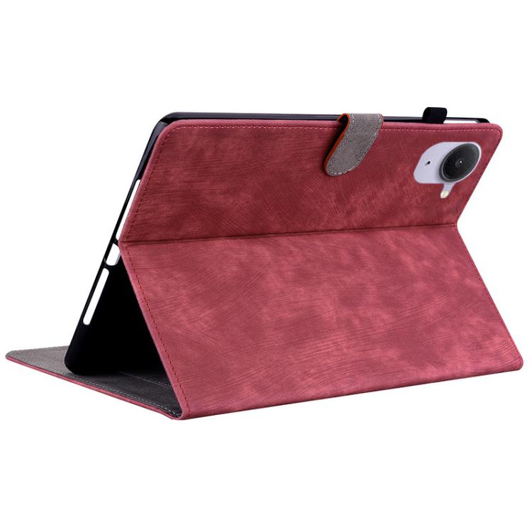 Funda de cuero con tapa y estampado de tigre para Xiaomi Redmi K Pad de 8,8 pulgadas (roja)
