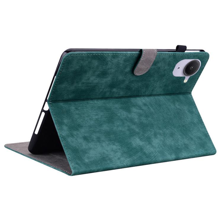 Funda de cuero con tapa y diseño de tigre para Xiaomi Redmi K Pad de 8,8 pulgadas (verde oscuro)
