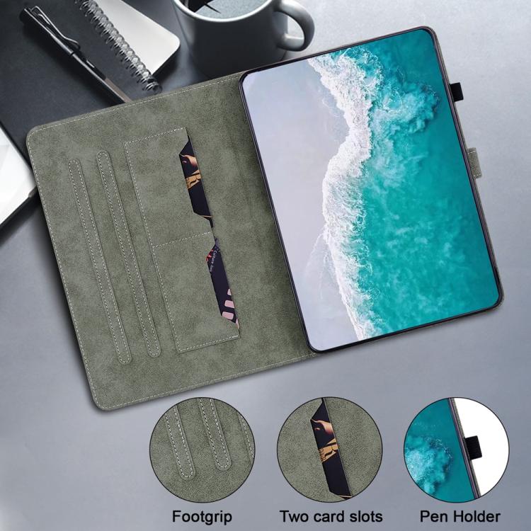 Funda de cuero con tapa y estampado de tigre para Xiaomi Redmi K Pad de 8,8 pulgadas (azul oscuro)