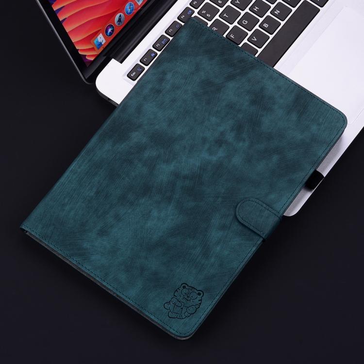 Funda de cuero con tapa y estampado de tigre para Xiaomi Redmi K Pad de 8,8 pulgadas (azul oscuro)