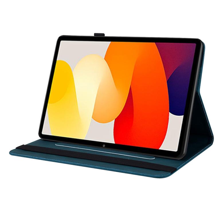 Funda de cuero con relieve de mariposa para Redmi Pad 2 / Redmi Pad SE 11 2025 (azul)
