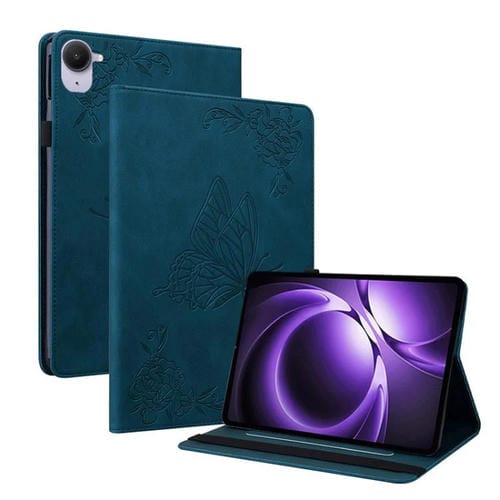 Funda de cuero con relieve de mariposa para tableta Xiaomi Redmi K Pad de 8,8 pulgadas (azul)