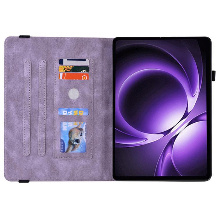 Funda de cuero con relieve de mariposa para tableta Xiaomi Redmi K Pad de 8,8 pulgadas (morado)