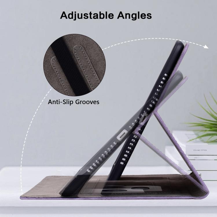 Funda de cuero con relieve mariposa rosa para Redmi Pad 2 / Redmi Pad SE 11 2025 (morado)