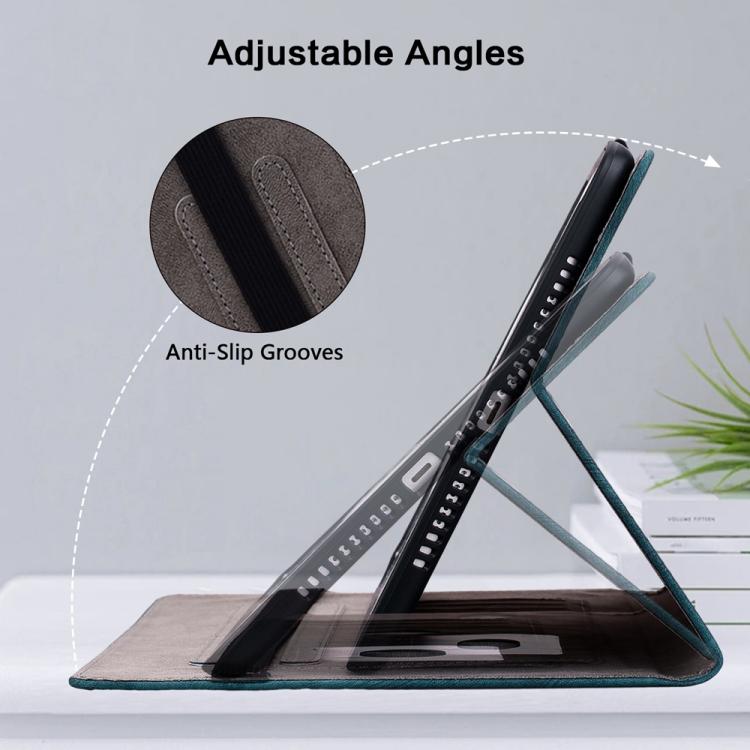 Funda de cuero con relieve mariposa rosa para Redmi Pad 2 / Redmi Pad SE 11 2025 (azul oscuro)