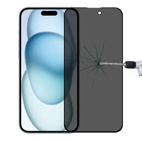 Película de Vidrio Templado para iPhone 15 Pro y 15 con Pantalla de Seda Antiespía de Cubierta Completa - MOVILSTORE