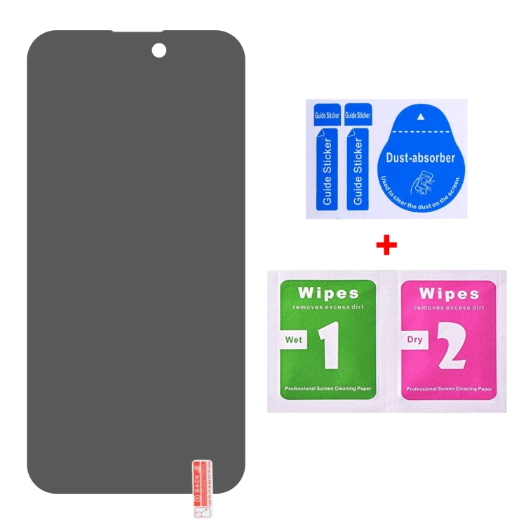 Película de Vidrio Templado Antiespía para iPhone 15 Pro y 15 Cubierta Completa Alta Transparencia (25 Piezas) - MOVILSTORE