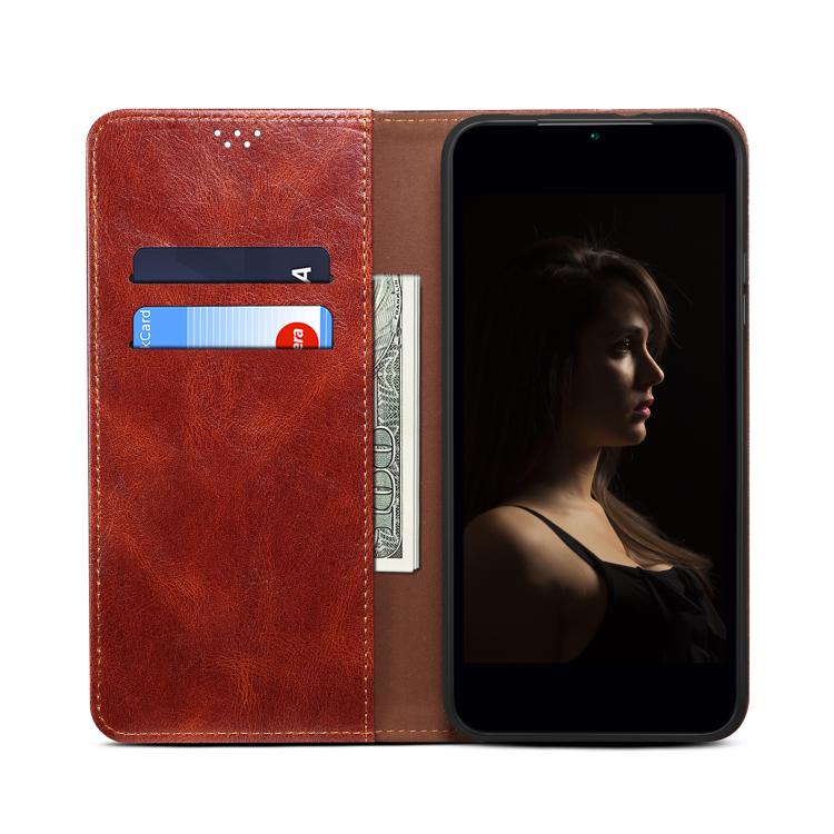 Funda de cuero con textura Crazy Horse para Huawei Nova 14 (marrón)
