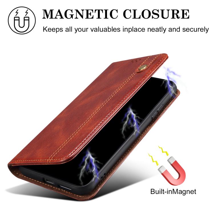 Funda de cuero con textura Crazy Horse para Huawei Nova 14 (marrón)