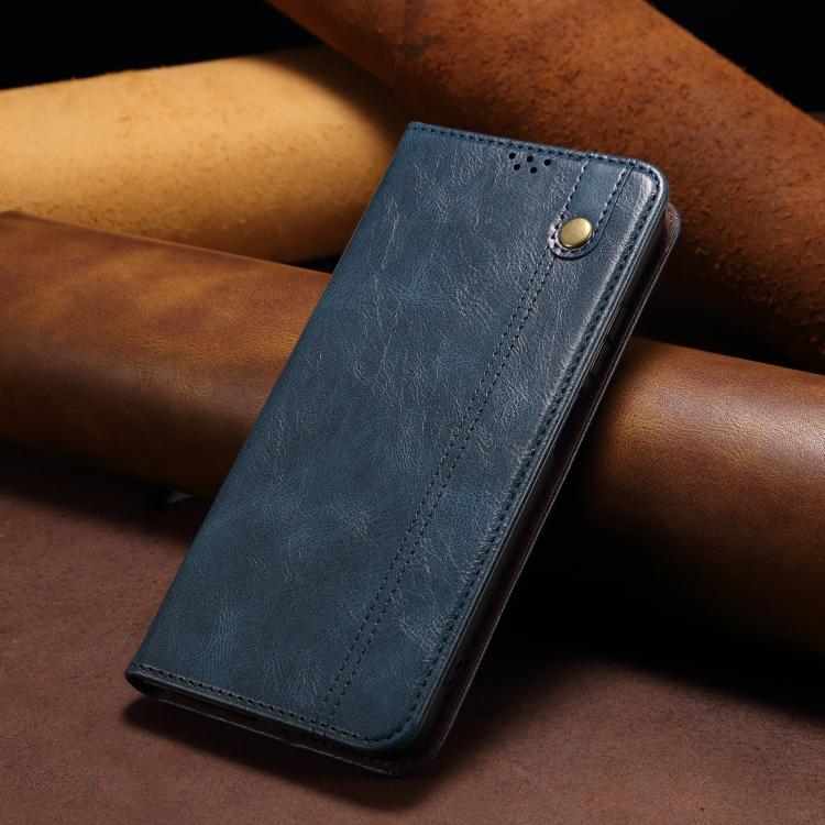 Funda de cuero con textura Crazy Horse y cera de aceite para Huawei Nova 14 (azul)
