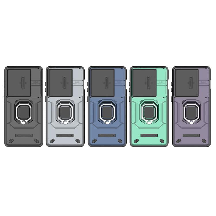 Funda para Teléfono OnePlus Ace 5/Ace 5 Pro con Soporte y Carcasa Deslizante TPU y PC (Morado)