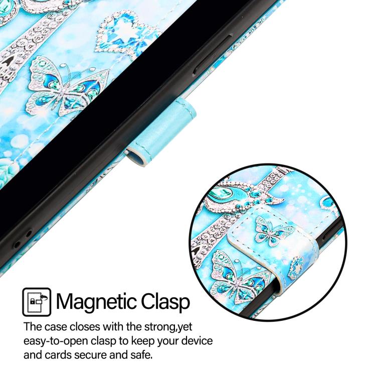 Funda de Cuero Huawei Nova 13 Pro con Patrón de Mariposa En Forma de Torre (Colores)