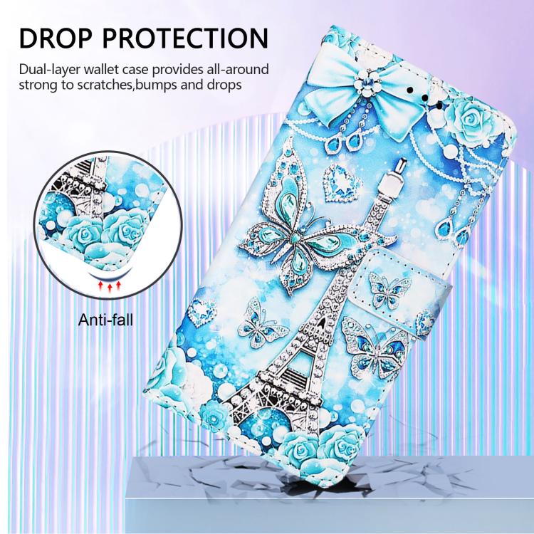 Funda de Cuero Huawei Nova 13 Pro con Patrón de Mariposa En Forma de Torre (Colores)