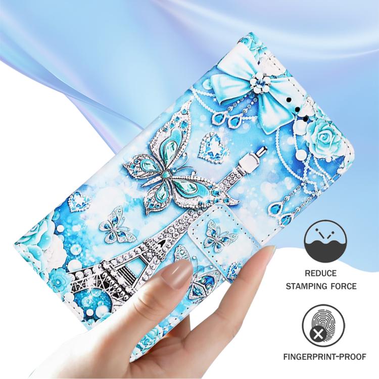 Funda de Cuero Huawei Nova 13 Pro con Patrón de Mariposa En Forma de Torre (Colores)