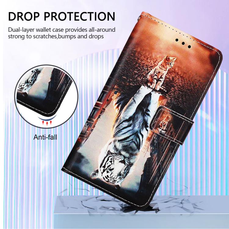 Funda de Cuero para Huawei Nova 13 Pro con Patrón de Gatos y Tigres (Colores)