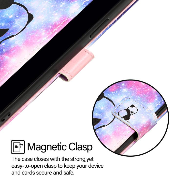 Funda de Cuero Huawei Nova 13 Pro con Patrón de Dibujo de Colores (Baby Panda)