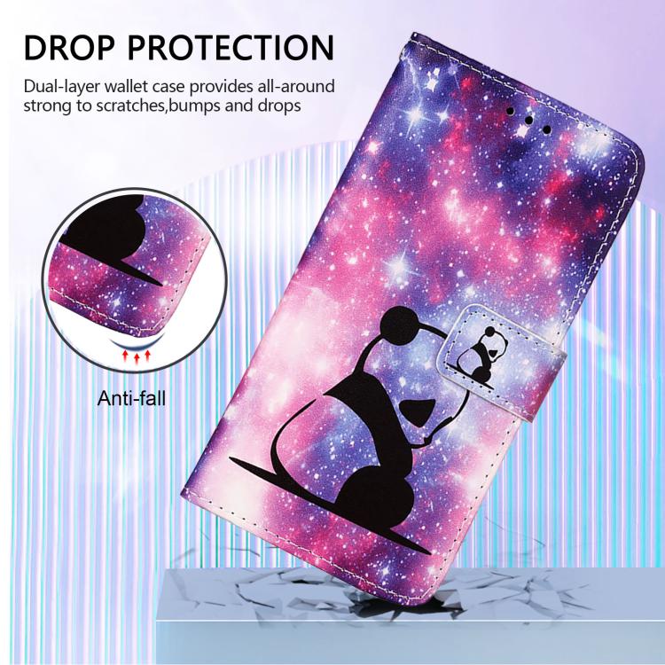 Funda de Cuero Huawei Nova 13 Pro con Patrón de Dibujo de Colores (Baby Panda)