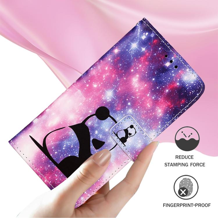 Funda de Cuero Huawei Nova 13 Pro con Patrón de Dibujo de Colores (Baby Panda)
