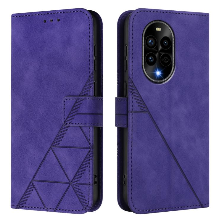 Funda de Cuero con Tapa y Relieve 3D para Huawei Nova 13 Pro (Morado)