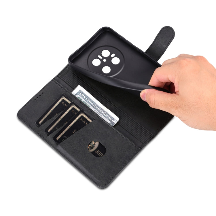 Funda Piel Sintética con Tapa y Textura Becerro para Huawei Mate 70 Azns (Negra)