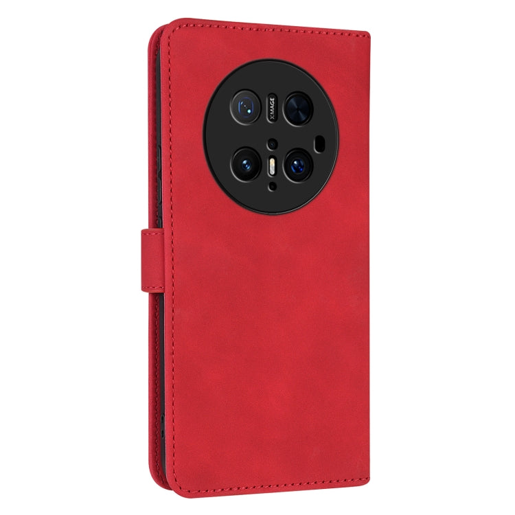 Funda de Piel Sintética con Tapa y Textura de Becerro Azns para Huawei Mate 70 Pro/70 Pro+ (Rojo)