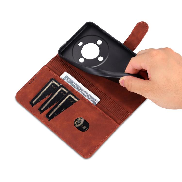 Funda Piel Sintética con Tapa para Huawei Enjoy 70X Maimang 30 Azns (Marrón)