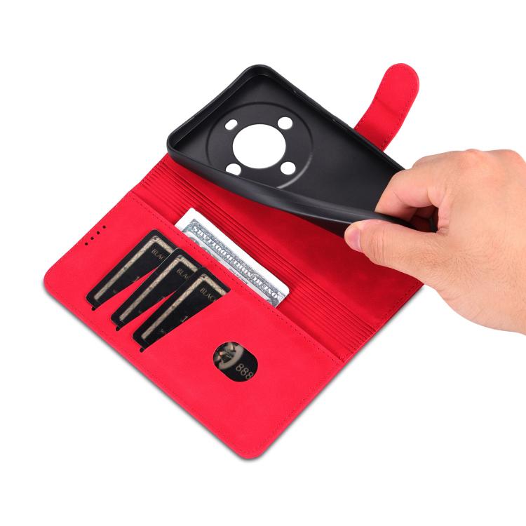Funda de Piel Sintética con Tapa para Huawei Enjoy 70X Maimang 30 Azns (Rojo)