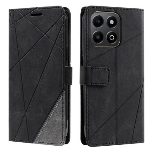 Funda de Cuero con Textura de Piel para Honor X6B 4G (Negra)