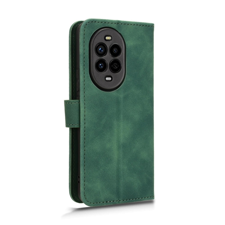 Funda de Cuero para Huawei Nova 13 Pro con Tapa Magnética y Tacto Sedoso (Verde)