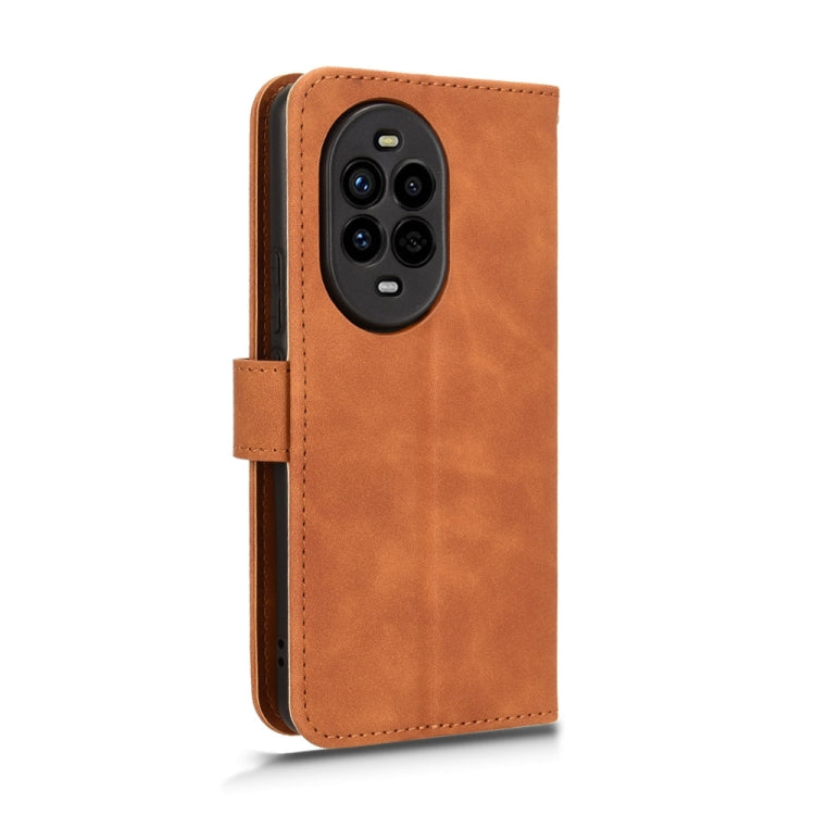 Funda de Cuero con Tapa Magnética y Tacto de Piel para Huawei Nova 13 Pro (Marrón)
