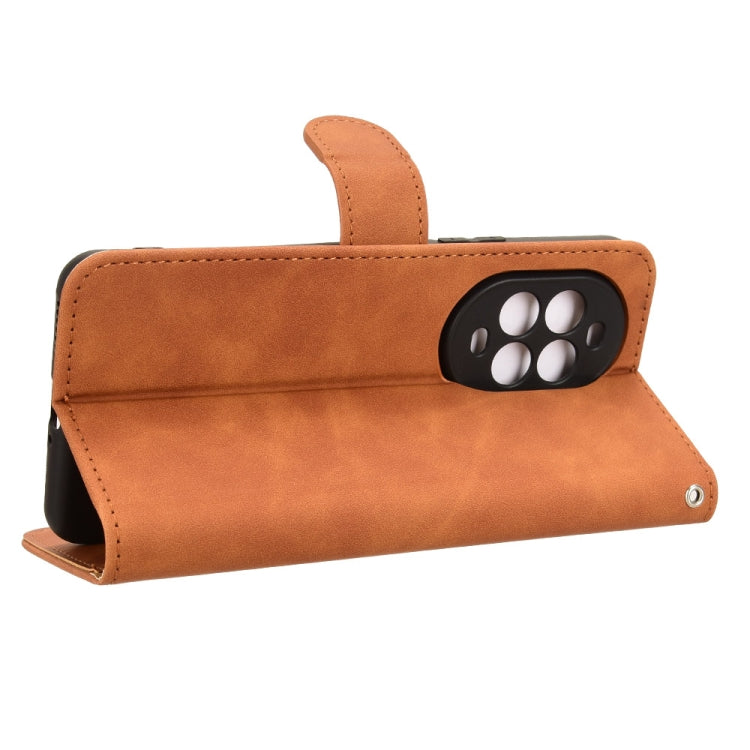 Funda de Cuero con Tapa Magnética y Tacto de Piel para Huawei Nova 13 Pro (Marrón)