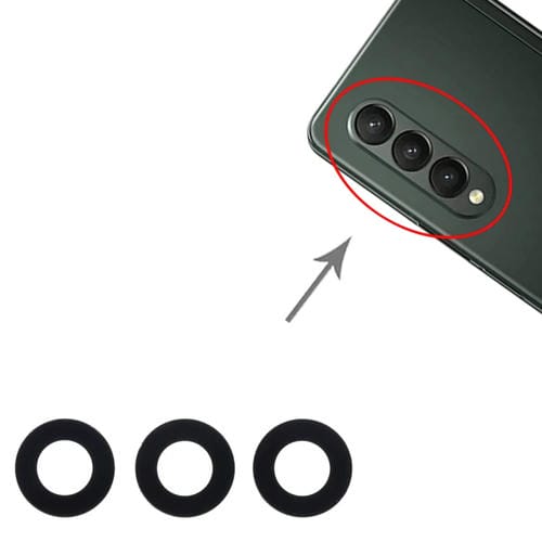 Lente de Câmara Traseira Samsung Galaxy Z Fold3 5G SM-F926B - Pacote de (10 Peças)