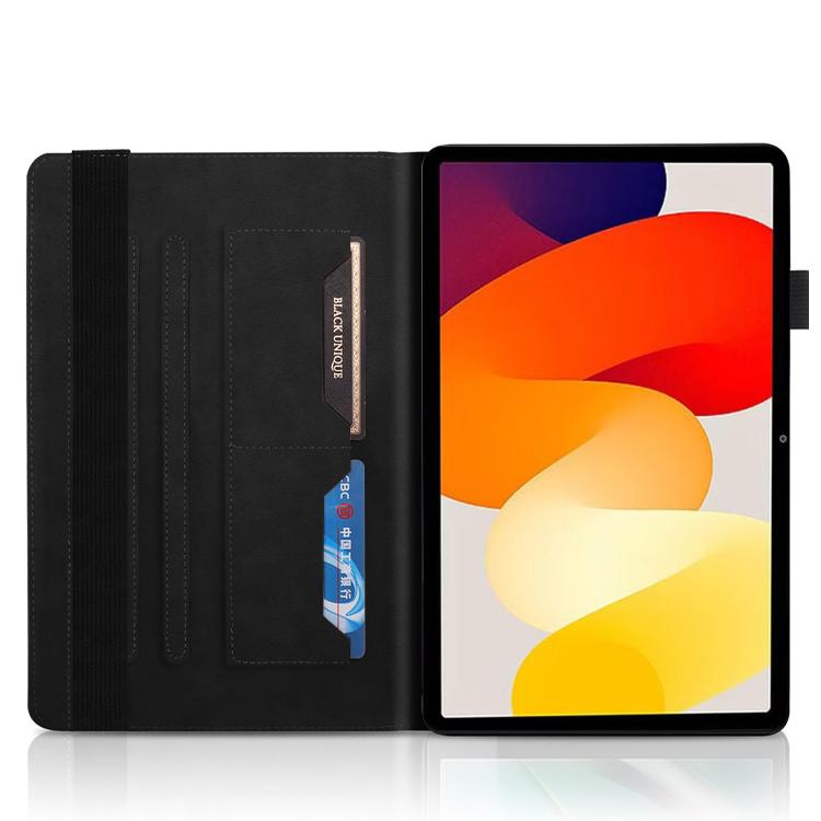 Funda de cuero con relieve para tableta Xiaomi Redmi K Pad Tree Life Series (negra)