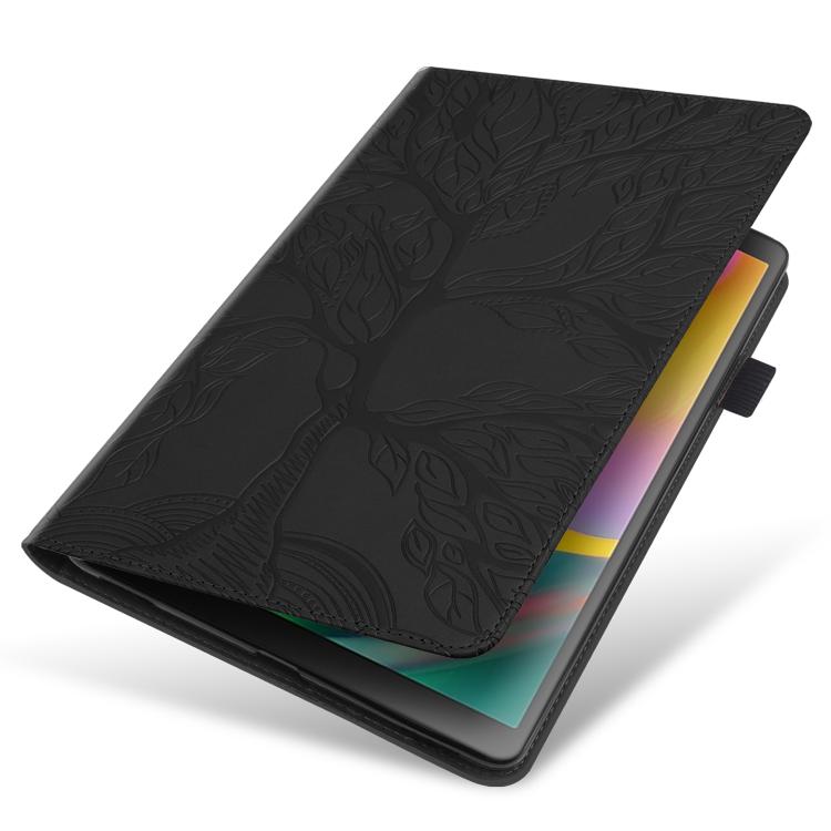 Funda de cuero con relieve para tableta Xiaomi Redmi K Pad Tree Life Series (negra)
